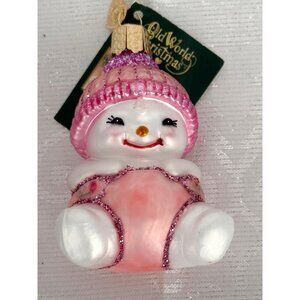 Old World Christmas‎ Snow Baby Girl Glass Ornament